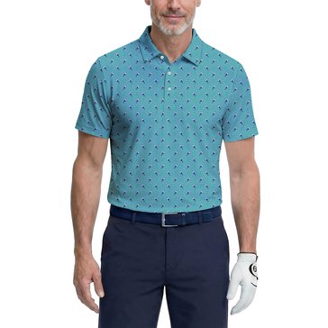 Izod Men's Short Sleeve Chill Parrot Print Polo Shirt 
