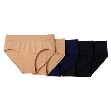 Lands End Women's Cotton Comfort Seamless Hipster, 5-Pack
