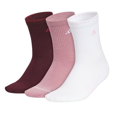 Adidas Womens Cushioned Sport Luxe High Quarter Socks, 3-Pack