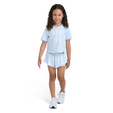 Adidas Little Girls' All Over Print Flowy Short Set