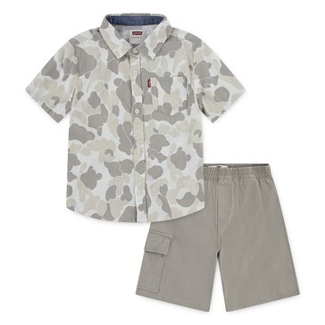 Levi Toddler Boys' Woven Top and Cargo Short Set