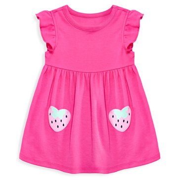 Wanderling Toddler Girls Strawberry Pocket Dress