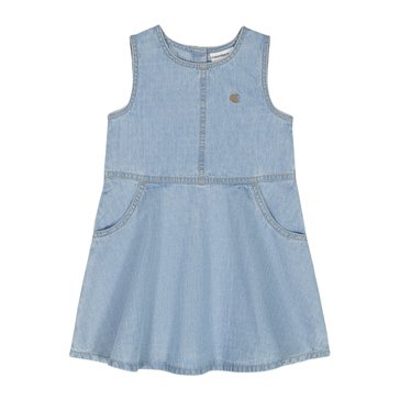 Calvin Klein Baby Girls' Denim Dress Set, 2-Piece