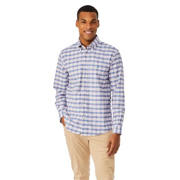 Brooks Brothers Men's Long Sleeve Non Iron Oxford Plaid Shirt