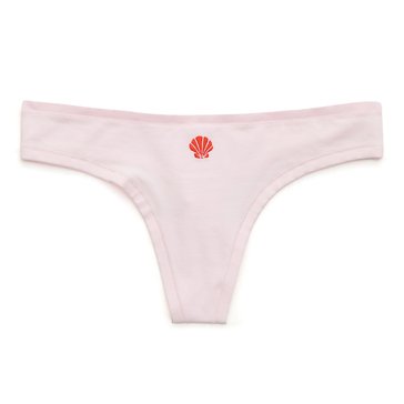 Aerie Women's Superchill Embroidered Cotton Thong Underwear