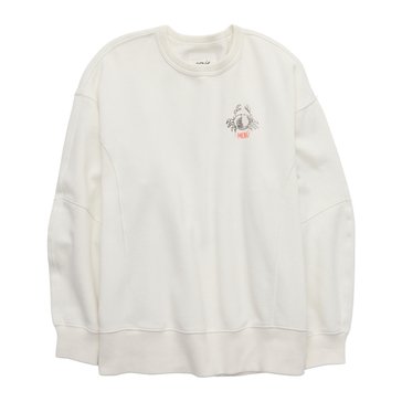 Aerie Women's Stepped Hem Go-To Crew Sweatshirt