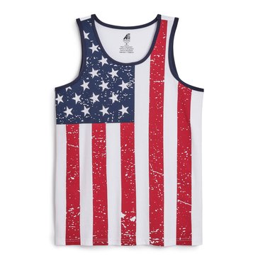 ADTN Men's Distressed Flag Tank