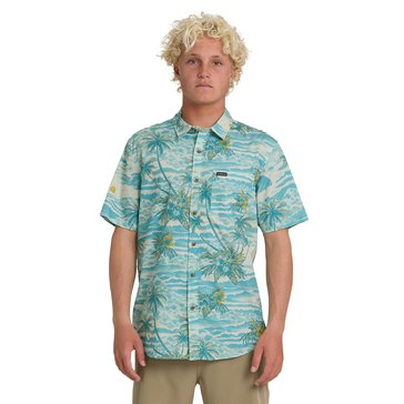 Quiksilver Men's Sundown Island Print Stretch Classic Shirt