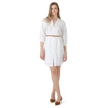 Black Tape Women's Long Sleeve Embroidered Dress