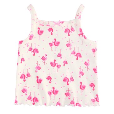 Wanderling Baby Girls' Flamingo Tank Top