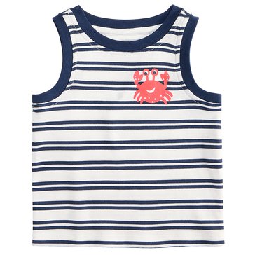 Wanderling Baby Boys' Stripe Crab Tank Top