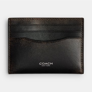 COACH Flat Card Case in Loved Leather