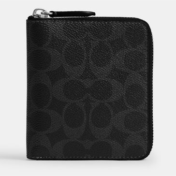 COACH Zip Around Coin Wallet in Signature