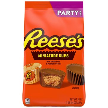 Reese's Miniature Milk Chocolate Peanut Butter Cups, 30oz