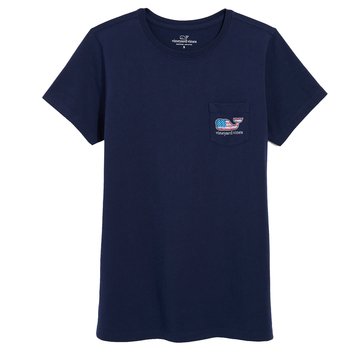 Vineyard Vines Women's Flag Whale Tee