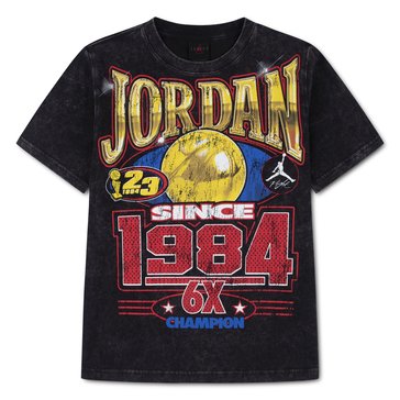 Jordan Big Boys' Gold 6X Since 84 Short Sleeve Tee