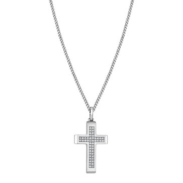 Diamond Brilliance Men's 4/7 cttw Lab Grown Diamond Cross Pendant