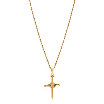 Diamond Brilliance Men's 1/10 cttw Lab Grown Diamond Nail Cross Pendant