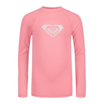 Roxy Little Girls' Long Sleeve Whole Hearted Rashguard