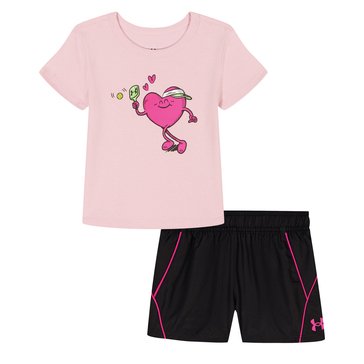 Under Armour Little Girls' Tech Shorts Set