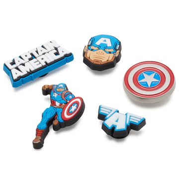 Crocs Captain America Jibbitz, 5 - Pack