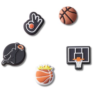 Crocs Basketball Team Jibbitz, 5-Pack