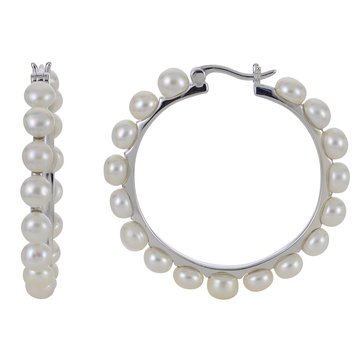 Imperial Freshwater Cultured Pearl Hoop Earrings