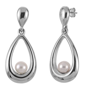 Imperial Freshwater Cultured Pearl Door Knocker Style Drop Earrings