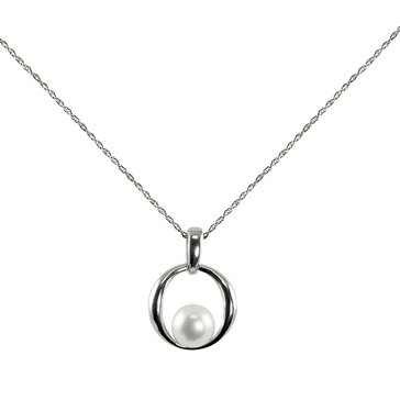 Imperial Freshwater Cultured Pearl Open Circle Pendant