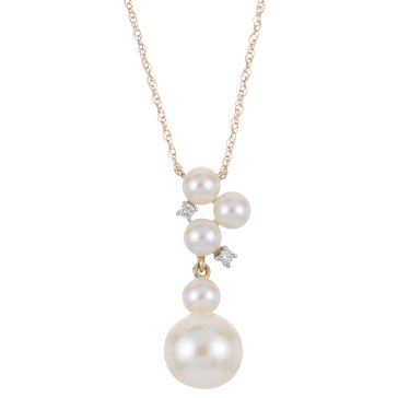 Imperial Freshwater Cultured Pearl and Diamond Accent Cluster Pendant