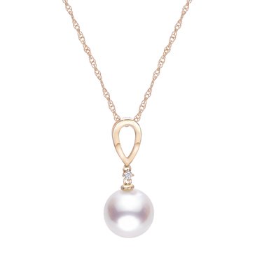 Imperial Freshwater Cultured Pearl and Diamond Pendant