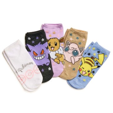 Pokemon Womens No Show Socks, 5-Pack