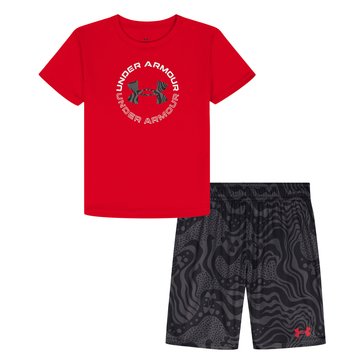 Under Armour Little Boys' Tech Printed Short Sleeve Set