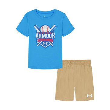 Under Armour Little Boys' Woven Short Sleeve Set