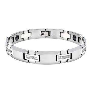 Diamond Brilliance Men's 3/5 cttw Lab Grown Diamond Link Bracelet