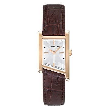 Ferragamo Men's Asymetrique Leather Strap Watch