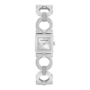 Ferragamo Women's Double Gancini Square Dial Bracelet Watch