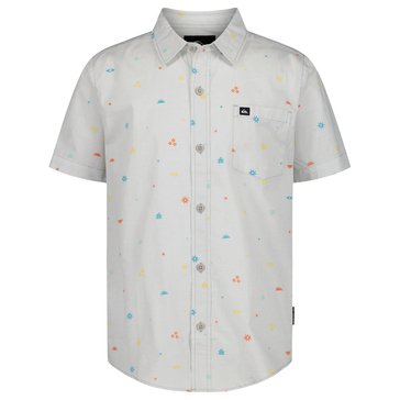 Quiksilver Big Boys' Piled Up Ditsy Classic Button Up Shirt