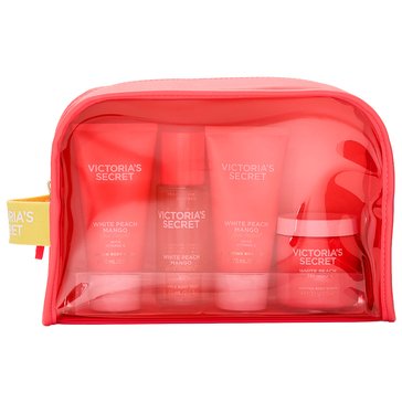 Victoria's Secret Body Care White Peach Mango 4-Piece Travel Gift Set