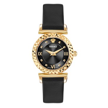 Versace Women's Mini Vanity Leather Strap Watch