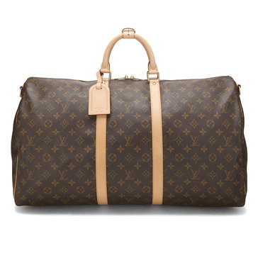 Louis Vuitton Monogram Keepall Bandouliere 55 Duffel Bag