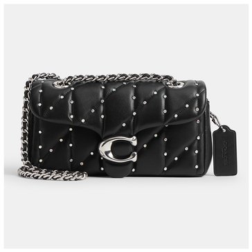 COACH Crystal Rivets Quilted Tabby Shoulder Bag 20 with Chain