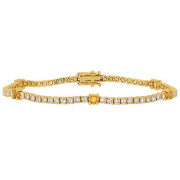 Sofia B. 1 1/3 cttw Yellow Sapphire and 2 1/4 cttw Diamond Tennis Bracelet