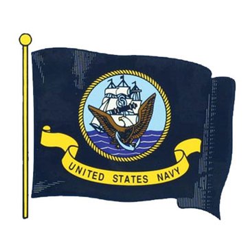 Mitchell Proffitt US Navy Wavy Flag Decal