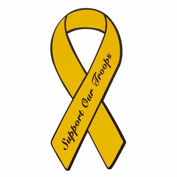 Mitchell Proffitt Mini Yellow Ribbon Magnet 4In