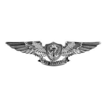 Warfare Badge Miniature AIR WARF ENL  Mirror Finish Silver