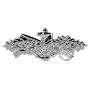 Warfare Badge Miniature SEAB CMBT WARF ENL  Mirror Finish Silver