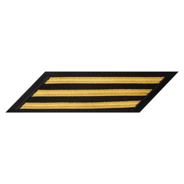 Women's CPO Service Stripe Set-3 on PREMIER Gold on Blue Brooks Brother's POLY/WOOL 