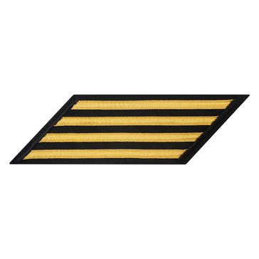 Women's CPO Service Stripe Set-4 on PREMIER Gold on Blue Brooks Brother's POLY/WOOL 