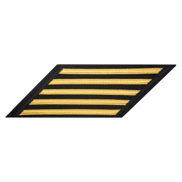 Women's CPO Service Stripe Set-5 on PREMIER Gold on Blue Brooks Brother's POLY/WOOL 